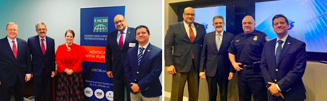 Momentos durante las reuniones sostenidas por WBO con The United States Council for International Business (USCIB) y la Aduana de los Estados Unidos (CBP) en Washington D.C.